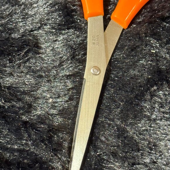 Vintage Komfort Kut Stainless Steel Scissors #20 Japan Orange Handles - Picture 2 of 7
